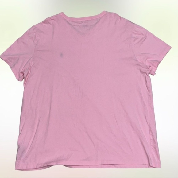Polo Ralph Lauren Pink V Neck Mens or Unisex T Shirt Size XXL - Picture 2 of 6
